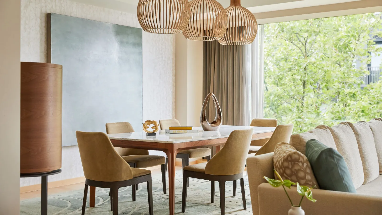 La zona pranzo del Penthouse classico