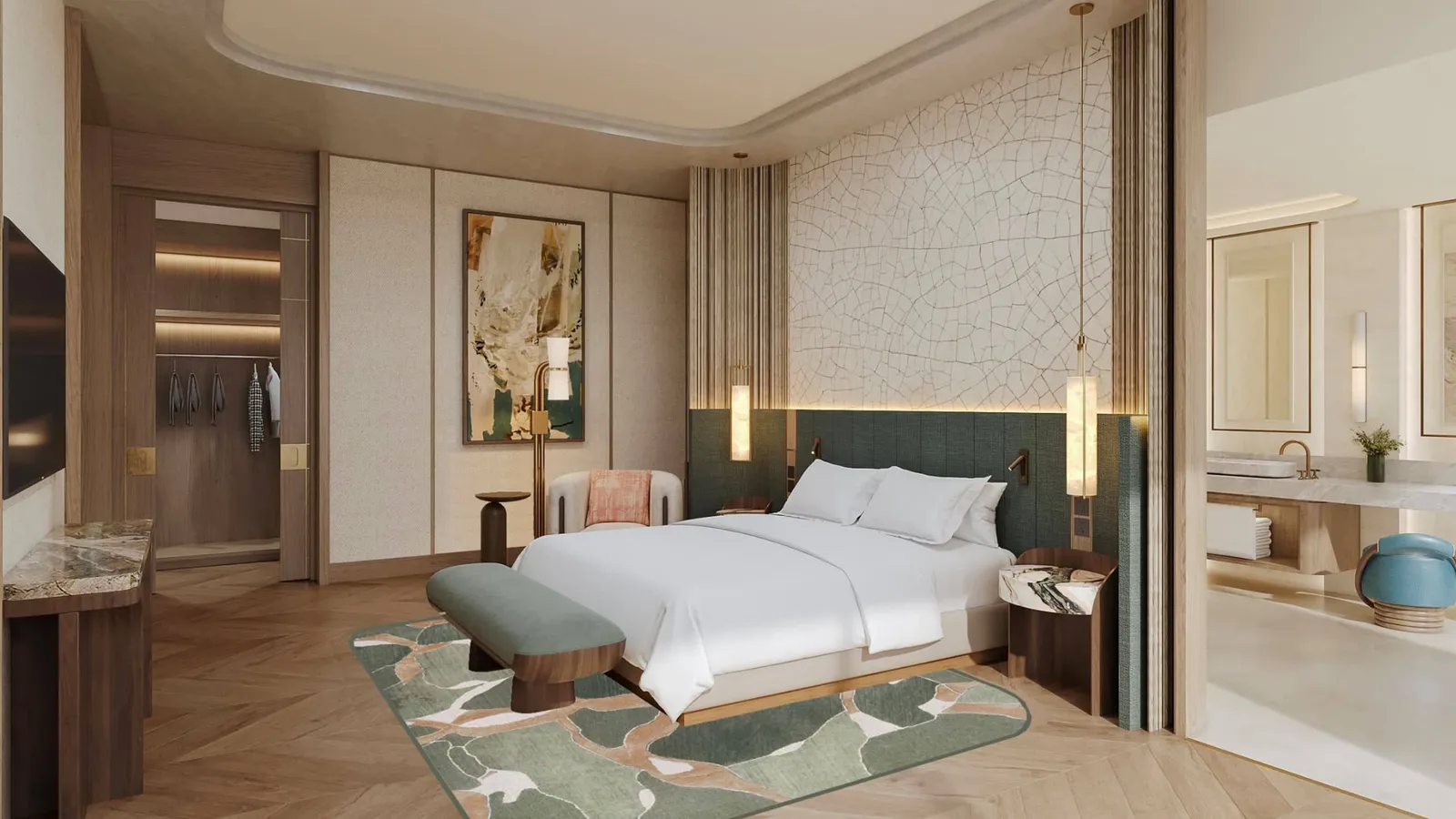 La camera da letto della Wellbeing Suite