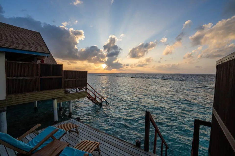 Water Villa Sunset View in an official photograph