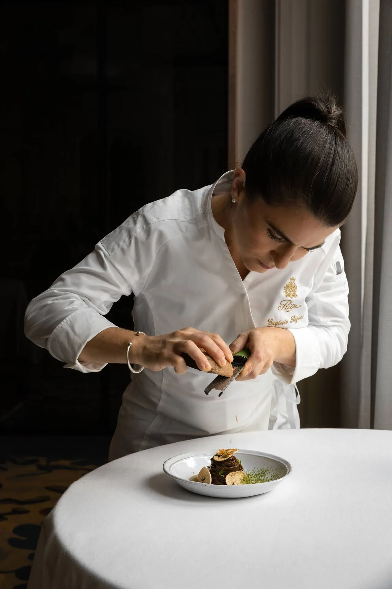 Portrait of Espadon chef Eugénie Béziat
