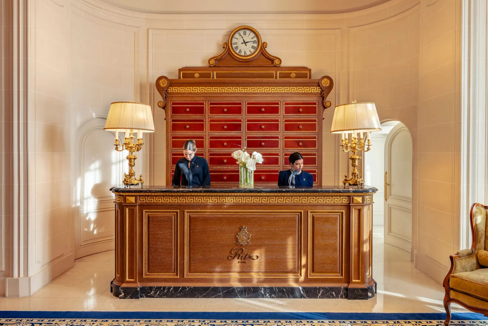 The reception interiors at Ritz Paris