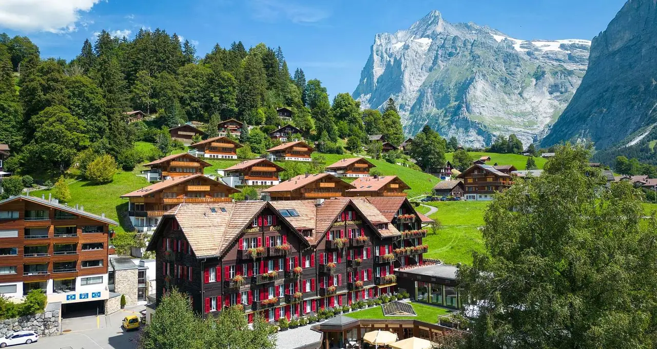 L’hotel e gli chalet a Grindelwald