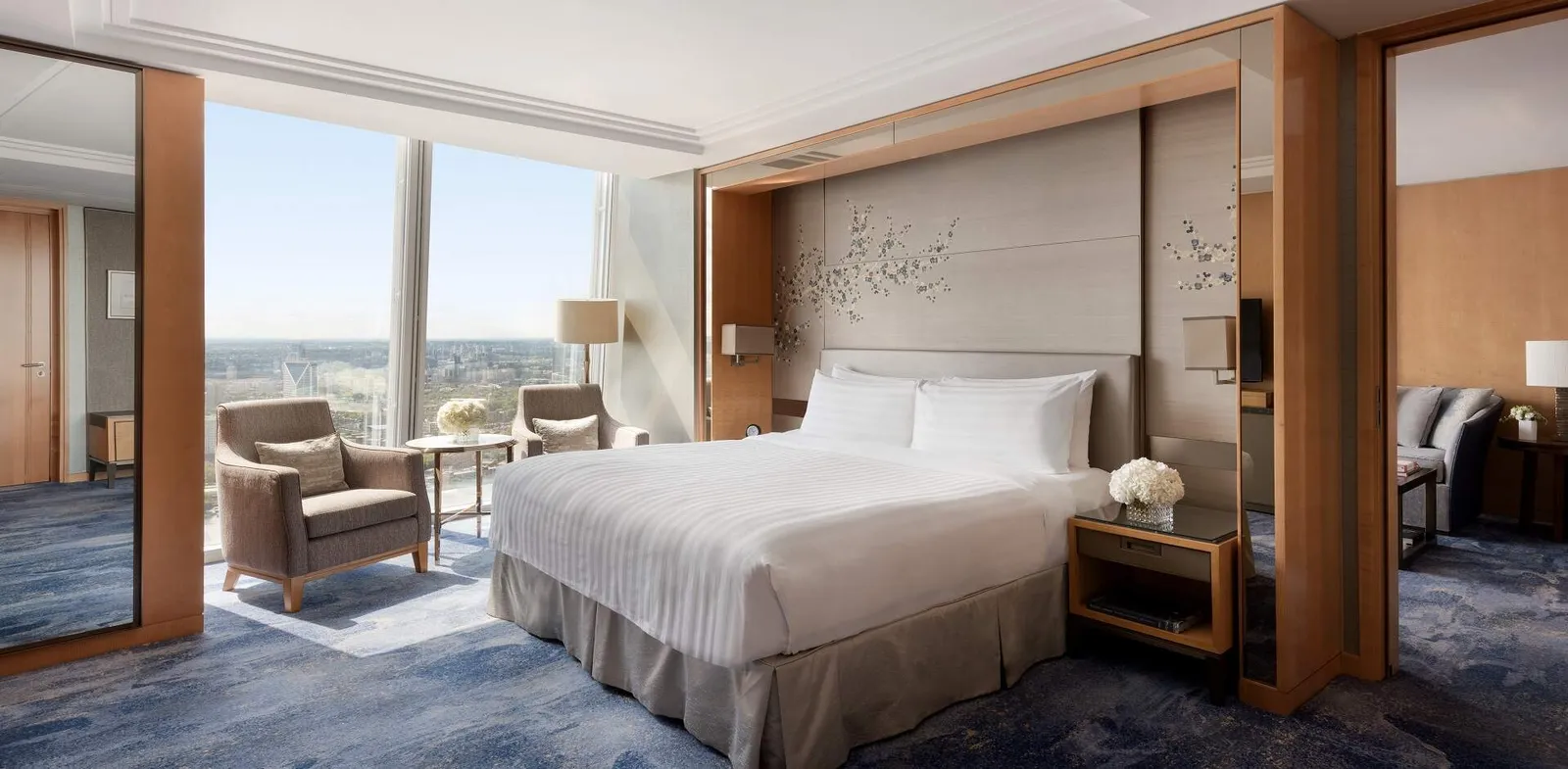 The bedroom of the Premier Shard Suite
