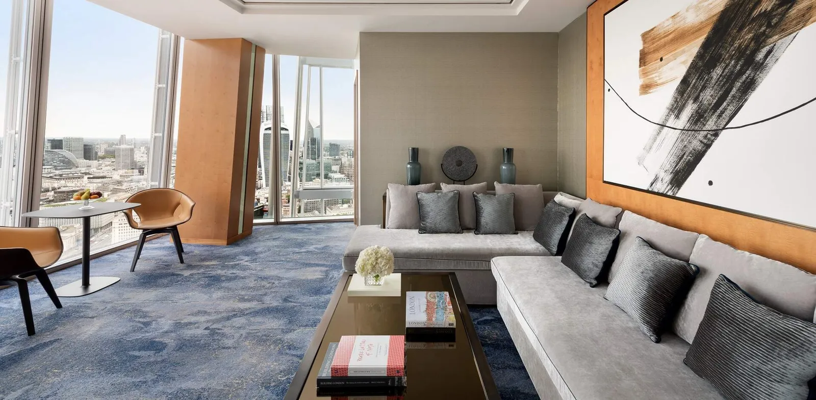 The Southwark Suite’s living room and corner sofa