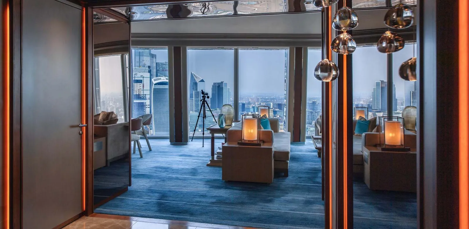 The Westminster Suite’s living room on level 37
