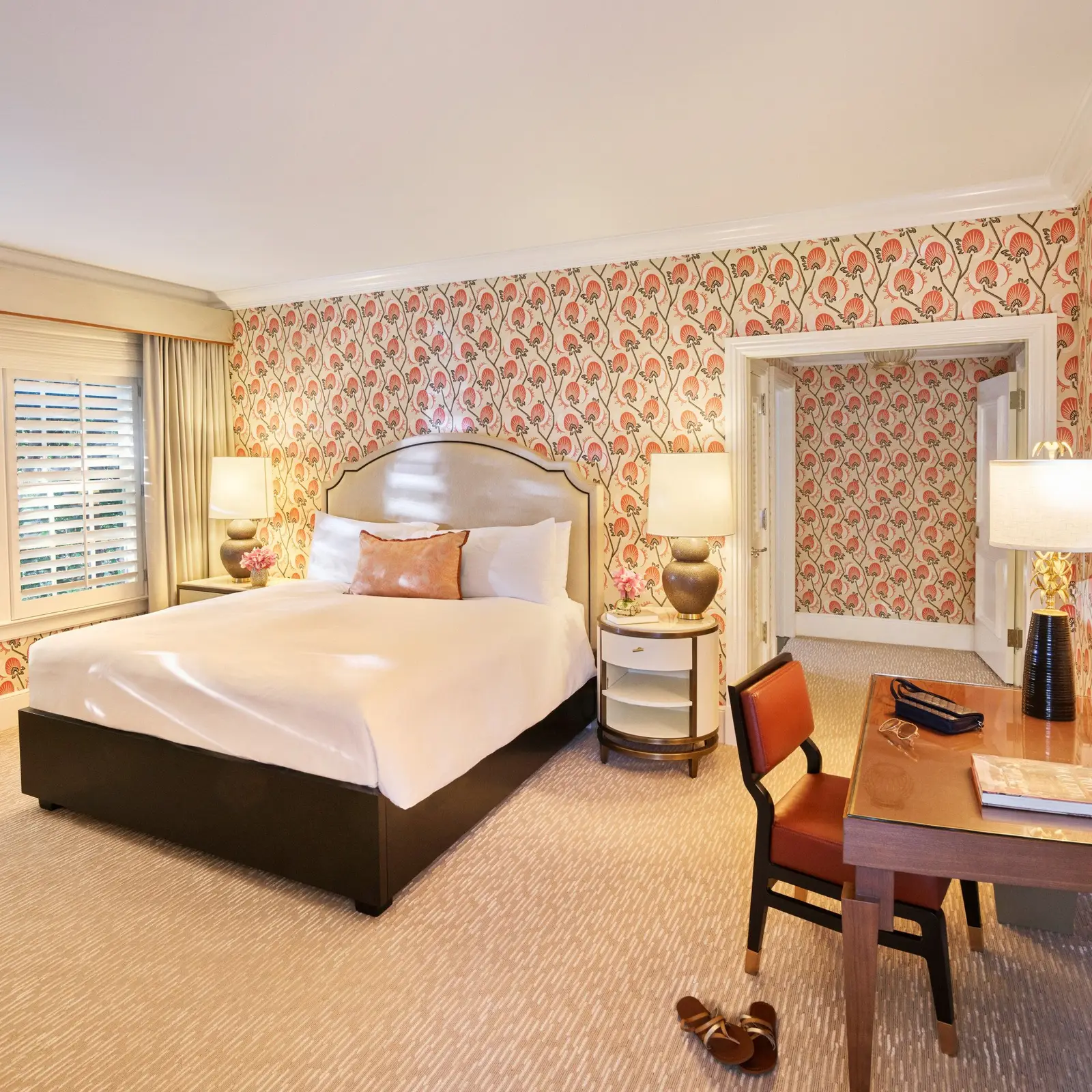 The Bungalow Room with Patio at The Beverly Hills Hotel, as the official site shows it
