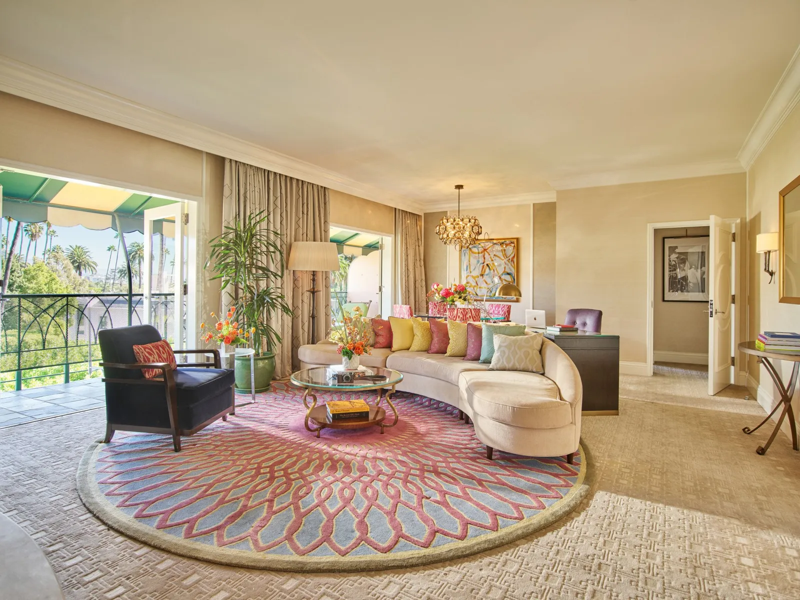 The Crescent Suite at The Beverly Hills Hotel, as the official site shows it