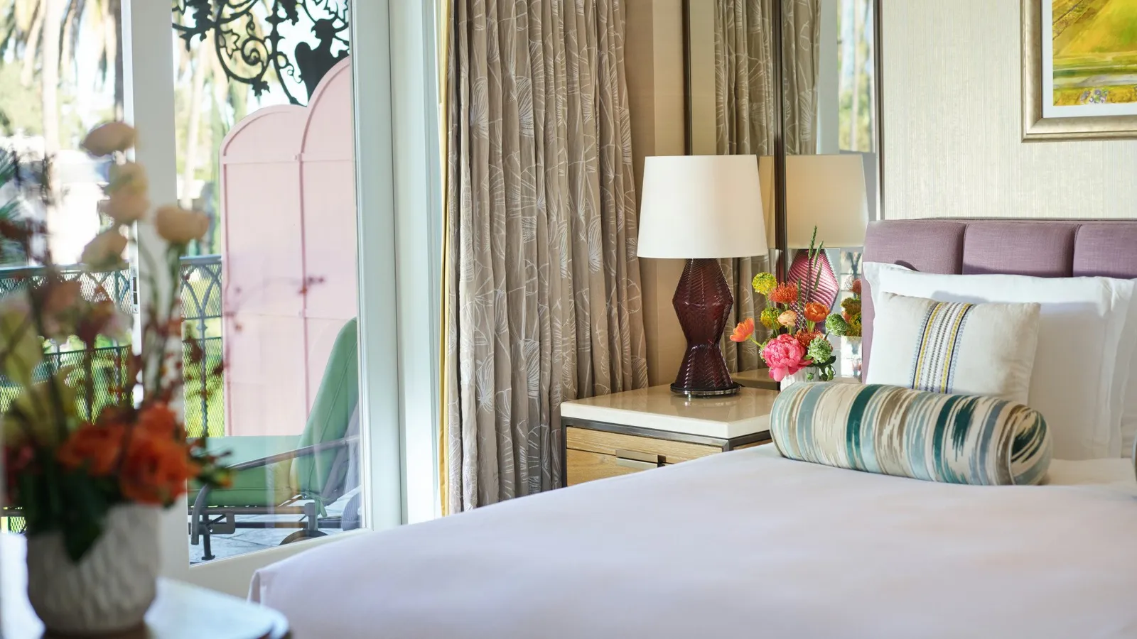 The Junior Beverly Hills Suite at The Beverly Hills Hotel, as the official site shows it