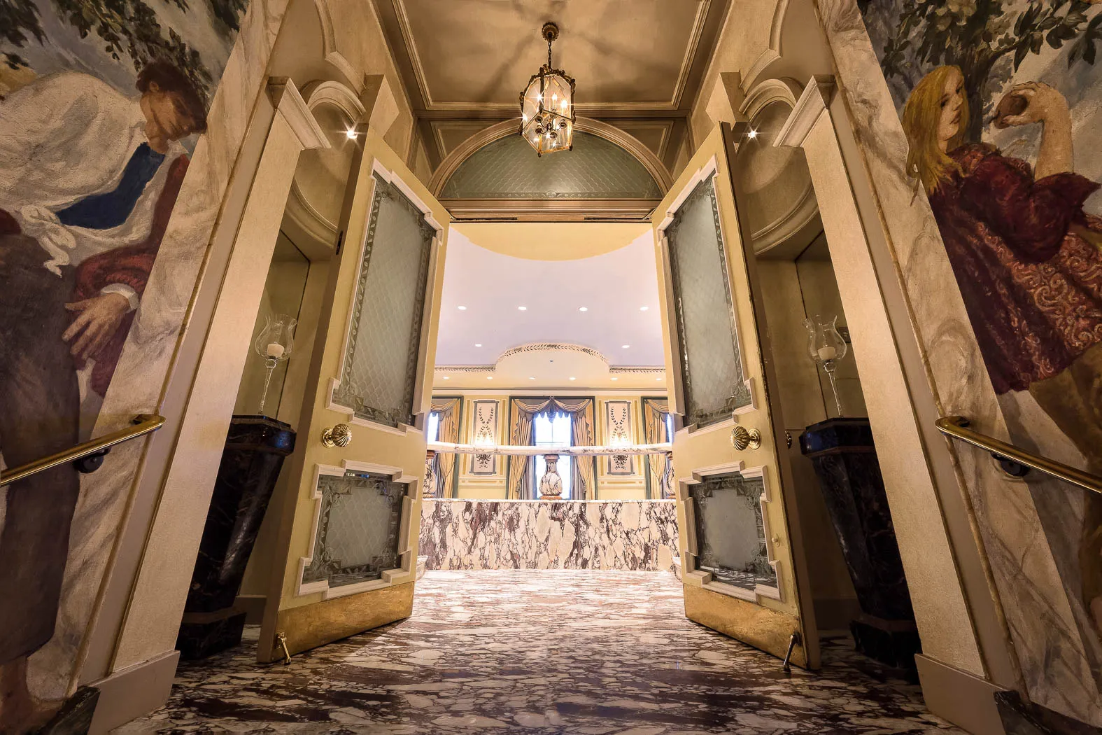 The painted doors of the Cotillion Room