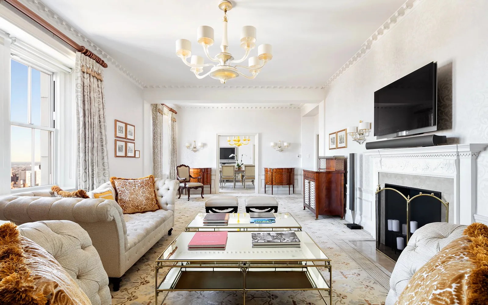 The Presidential Tata Suite’s living room on the 39th floor