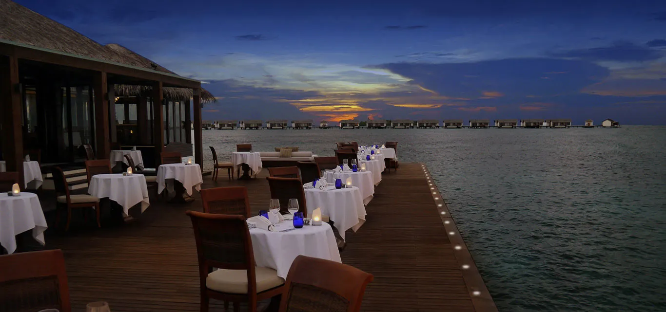 Falhumaa restaurant over water