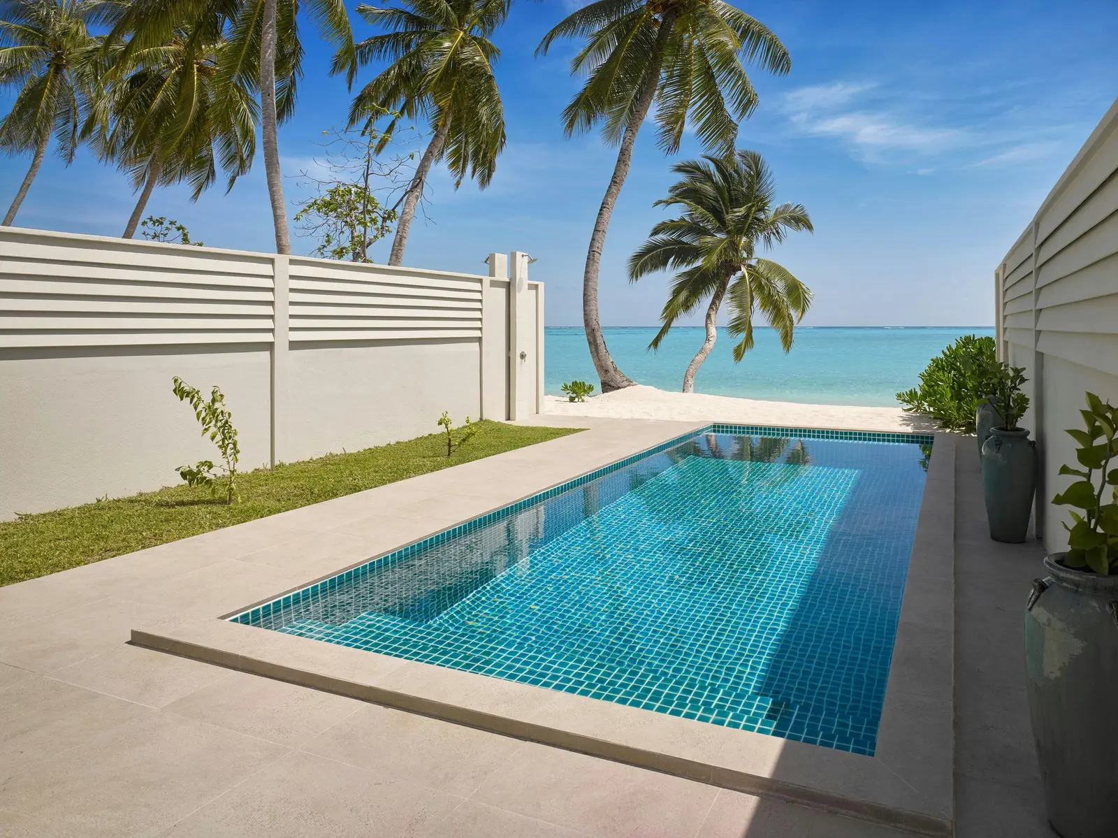 The Deluxe Beach Pool Villa pool and terrace.