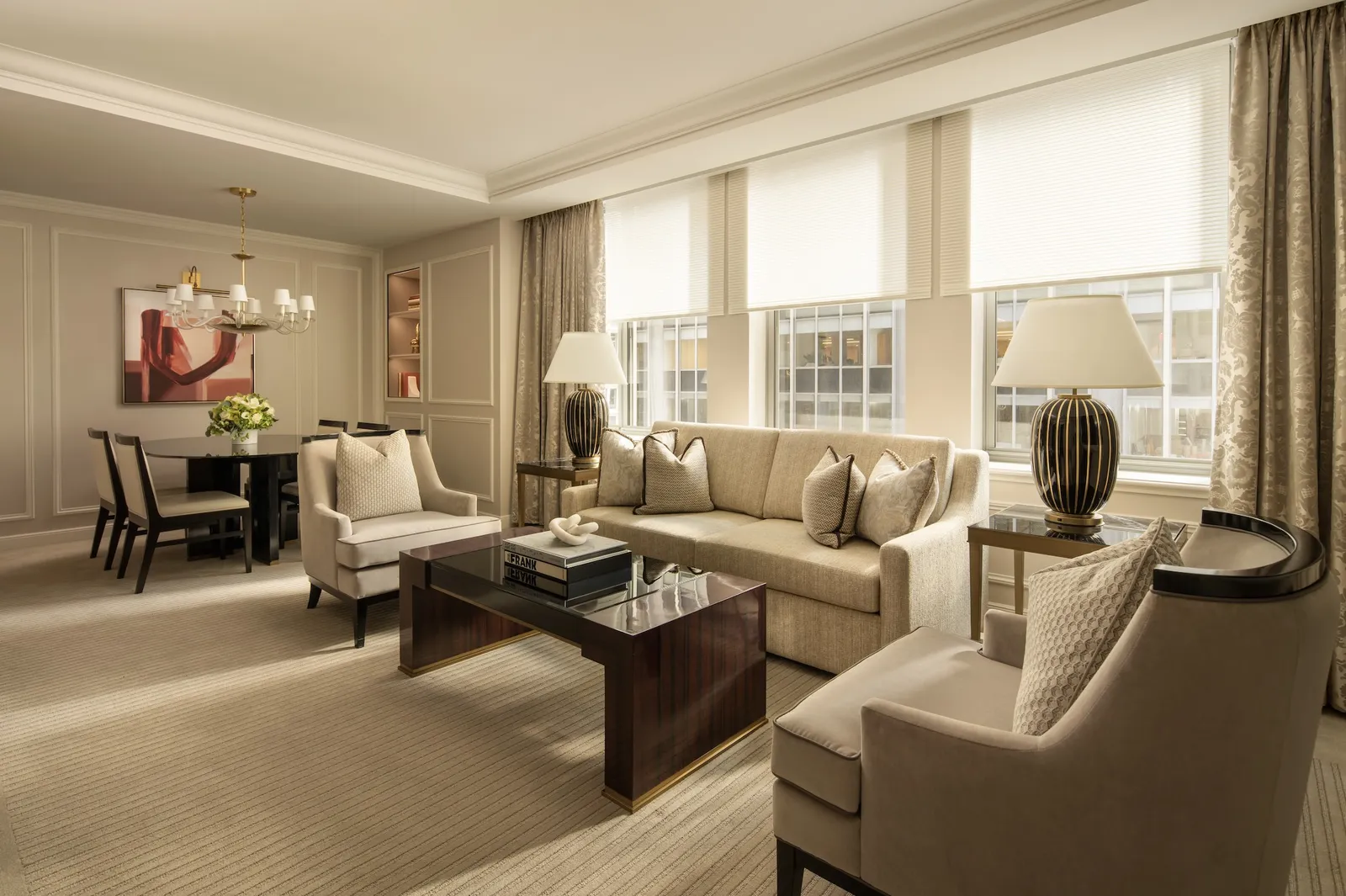 The Two Bedroom Premier Suite living and dining room