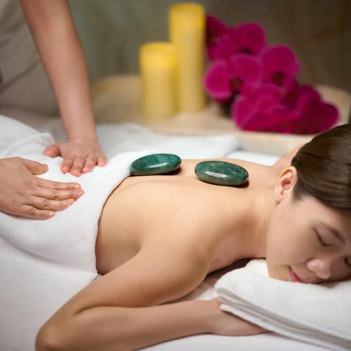 A treatment in the Fountain Spa Suite
