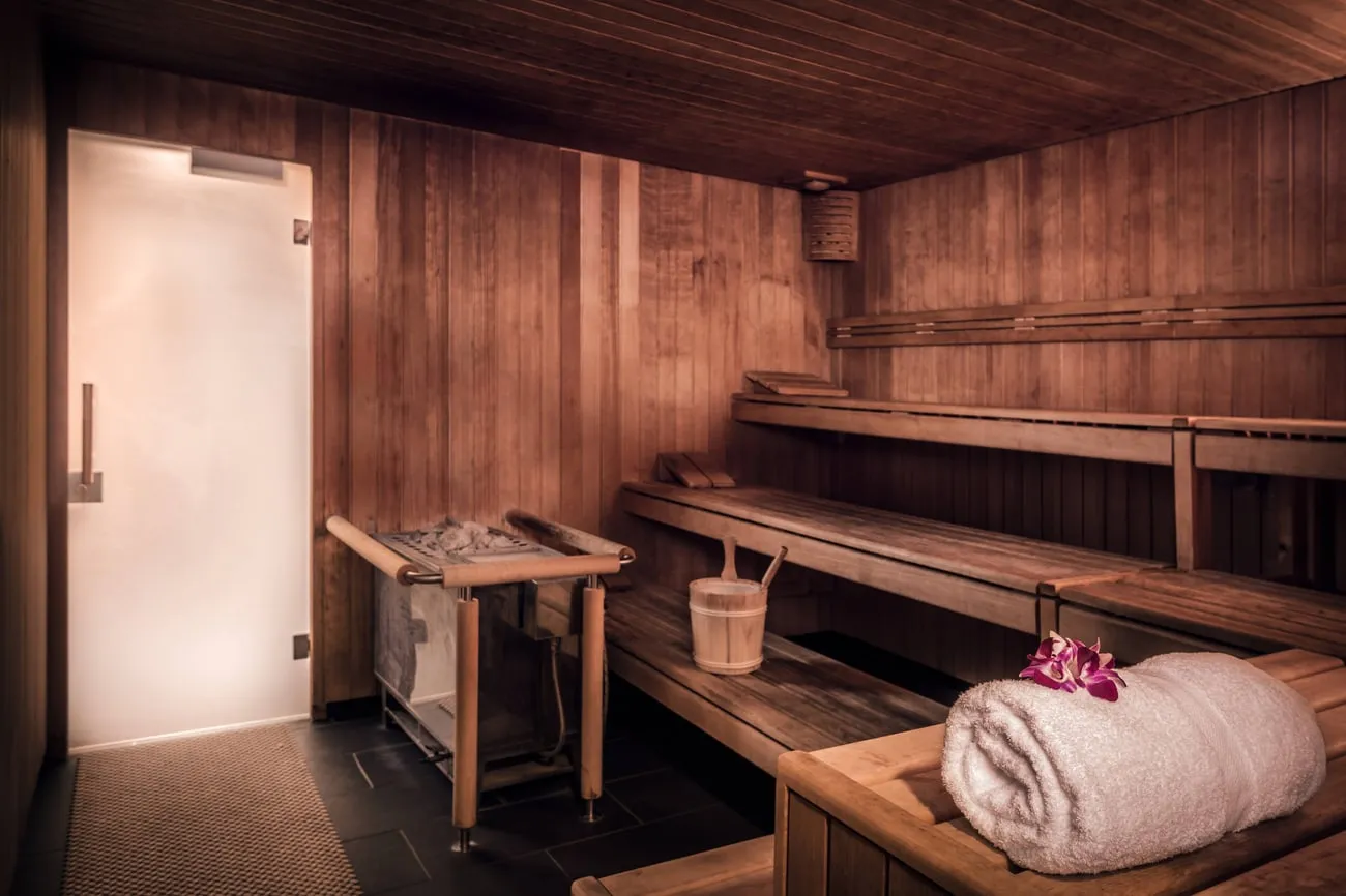 La sauna e la zona riposo