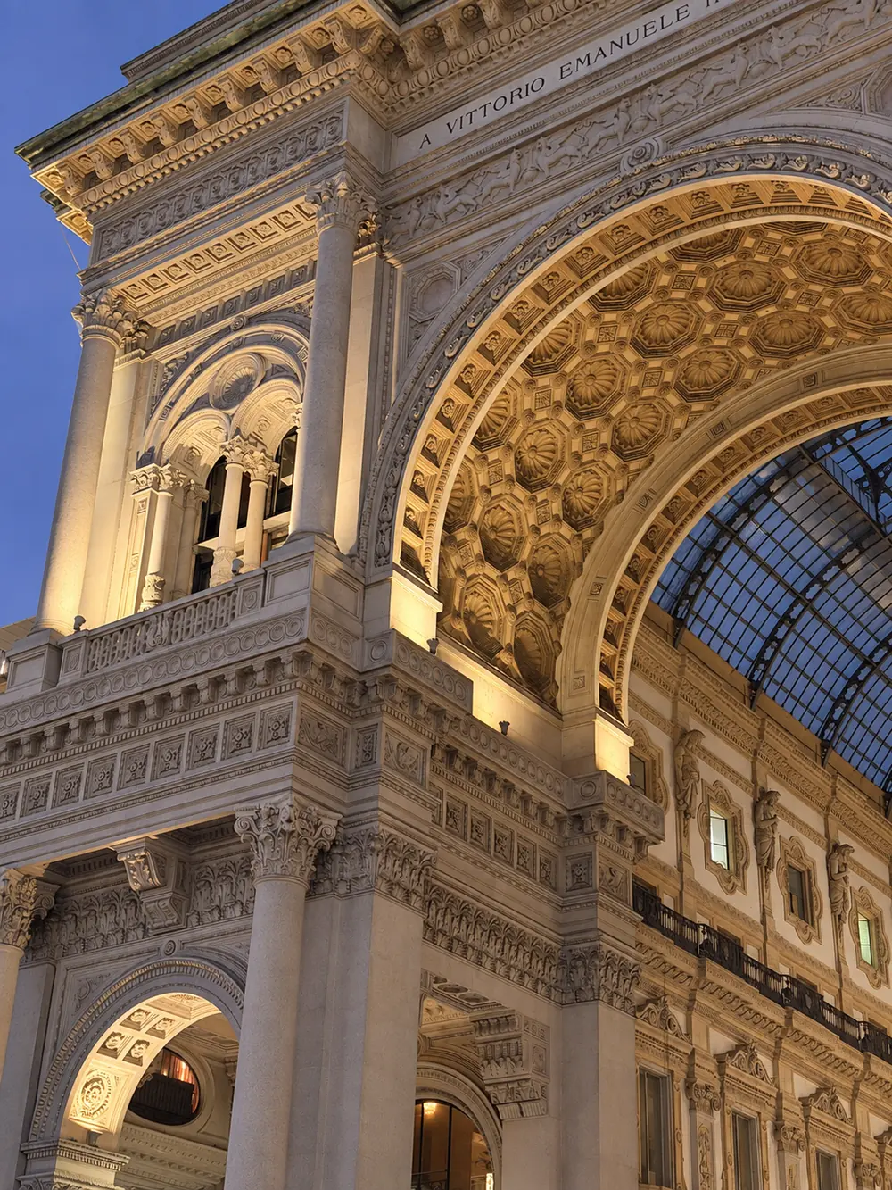 Lumina-edited photograph of Galleria Vittorio Emanuele II