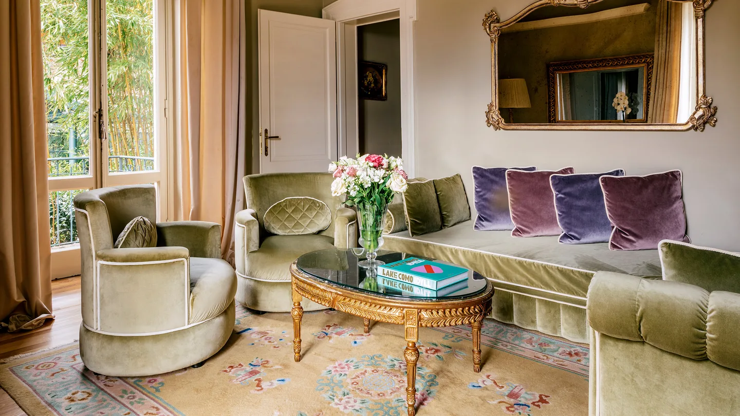 Terrace Garden Suite sitting area overlooking the park