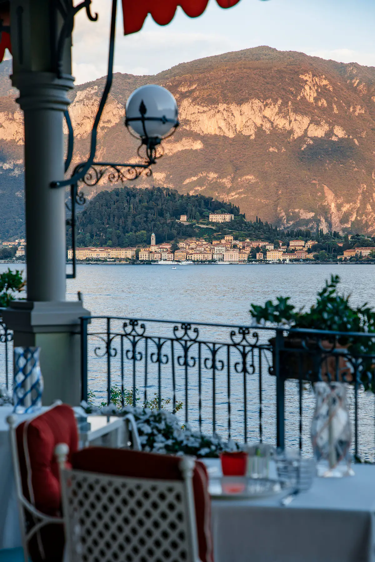 Bellagio seen across the lake from La Terrazza restaurant