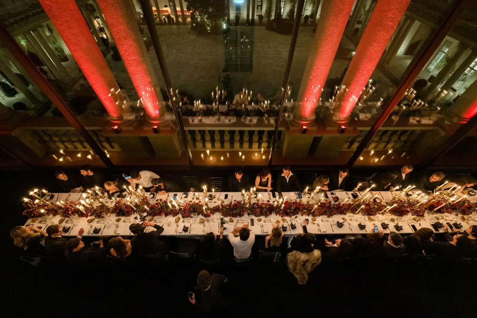 A candlelit dinner along the loggia before an evening at La Scala