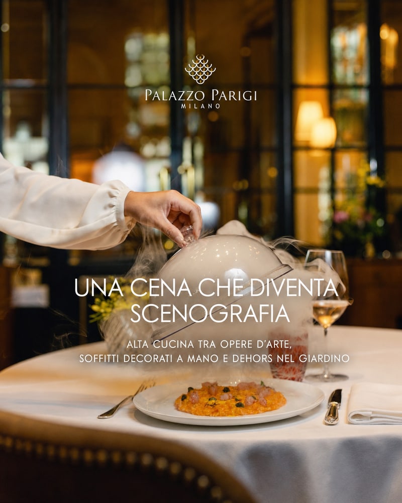 AI-generated Palazzo Parigi restaurant ad